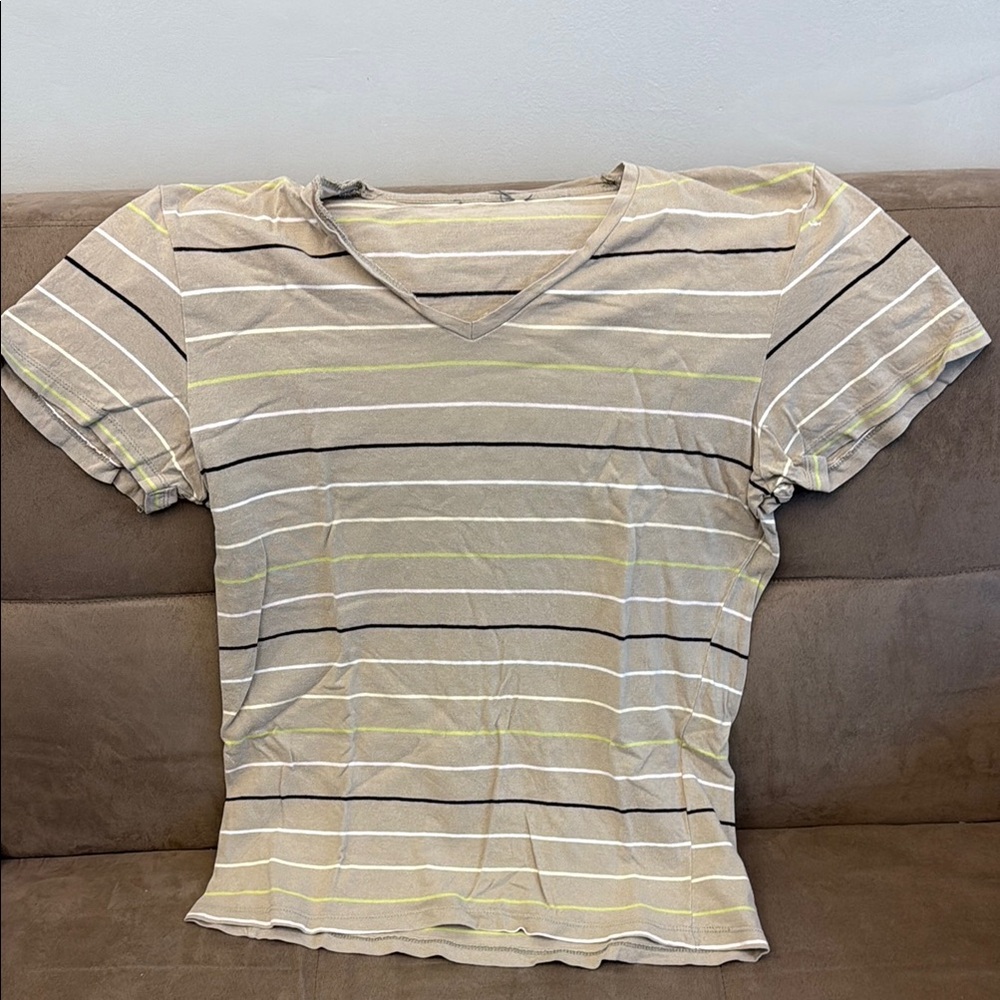 Striped V-Neck Top